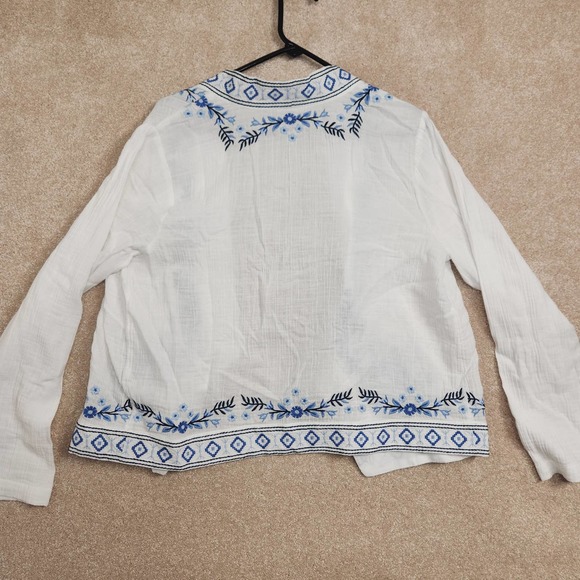 J. Jill Embroidered Floral Kimono Cardigan Small - Picture 6 of 6